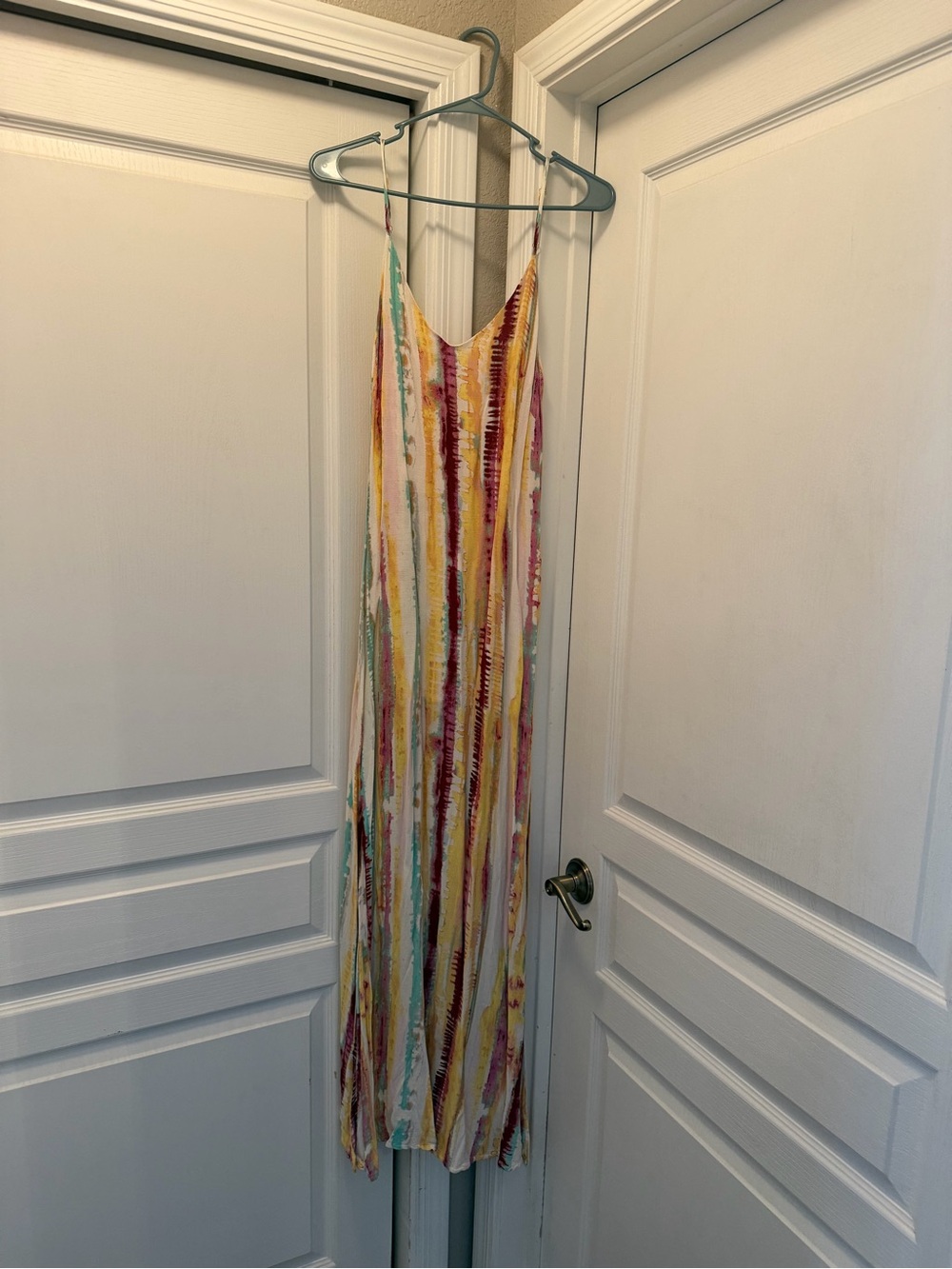 Lulu's Multicolor Striped Maxi Slip Dress